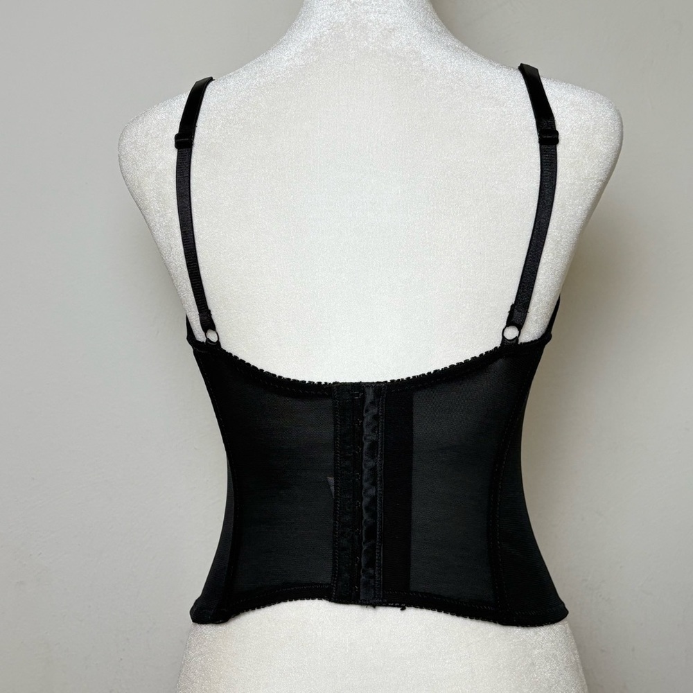 Mesh Lace Bow Corset with Underwire Bra - Picture 4 of 13